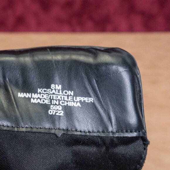 Calvin Klein Women Sallon Black Faux Leather Combat zip Ankle Boots sz 8 - Picture 8 of 9